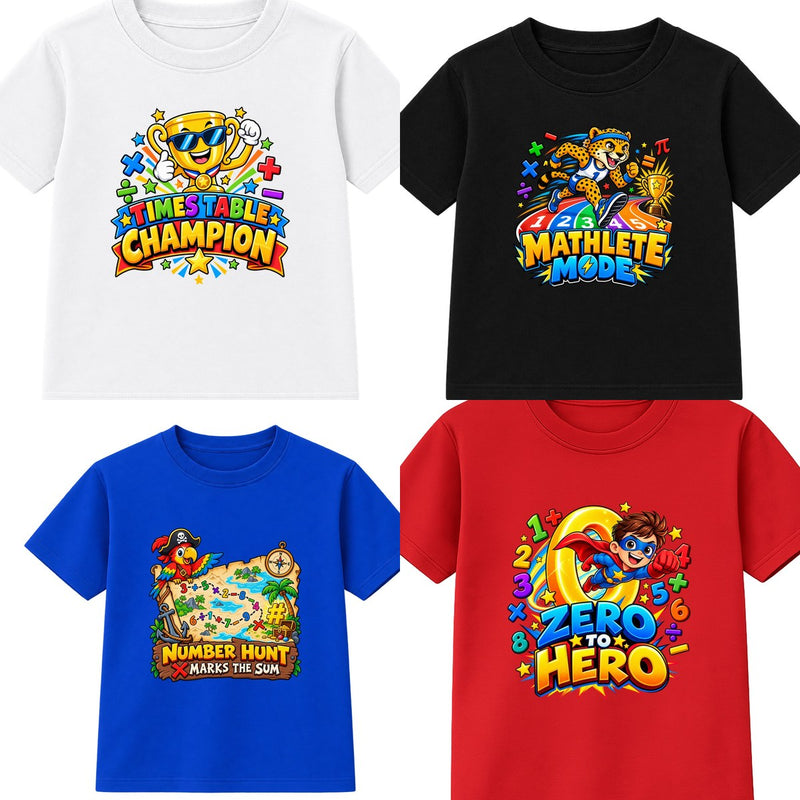 Kids Number Day T-Shirts - Magic Vinyl Prints