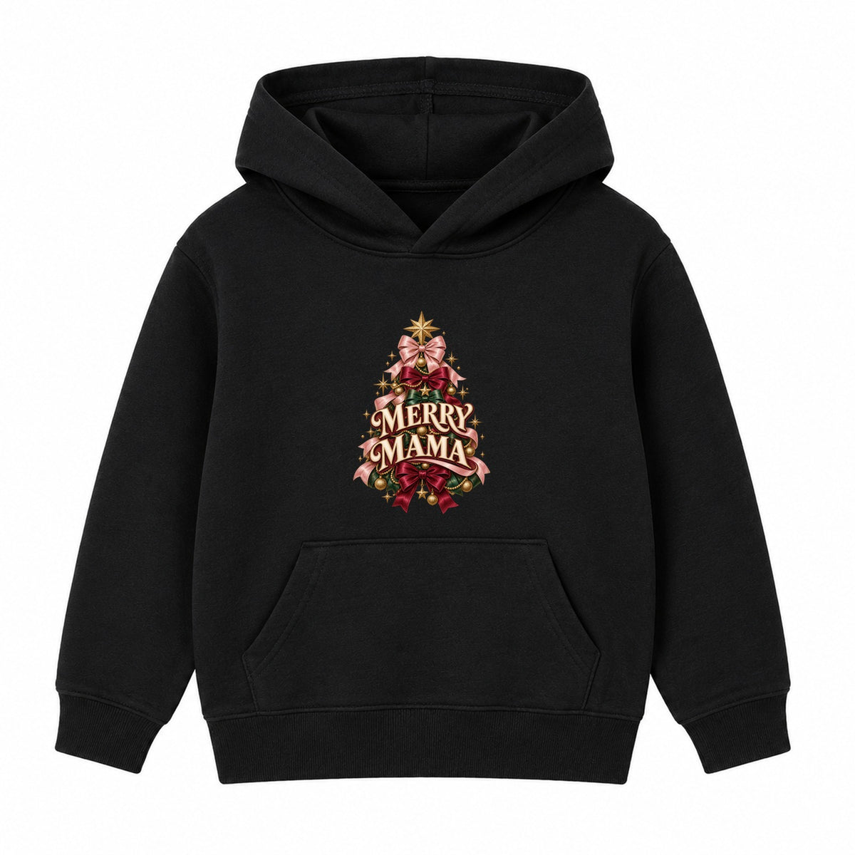 Merry Mama adult Christmas hoodie - Black