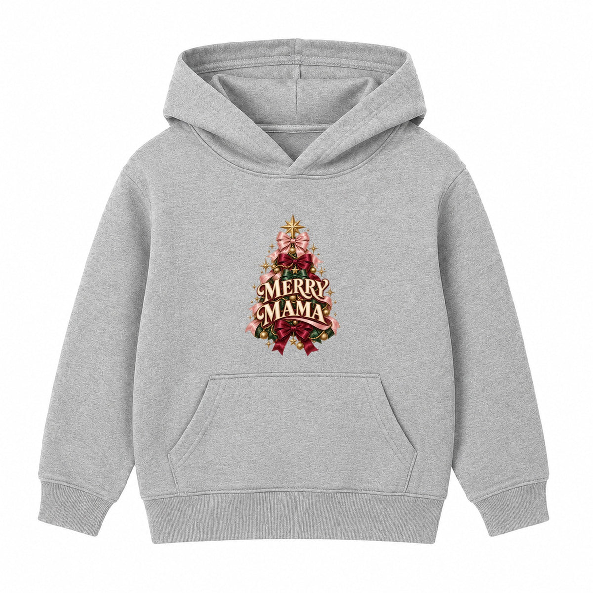 Merry Mama adult Christmas hoodie - Heather Grey