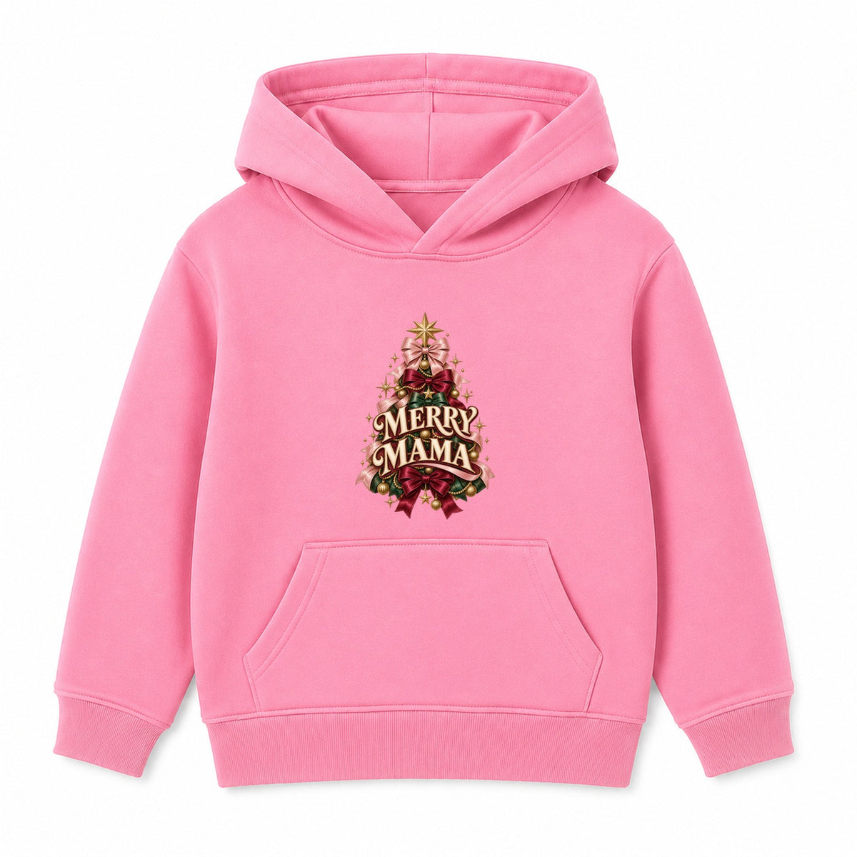 Merry Mama adult Christmas hoodie - Pink