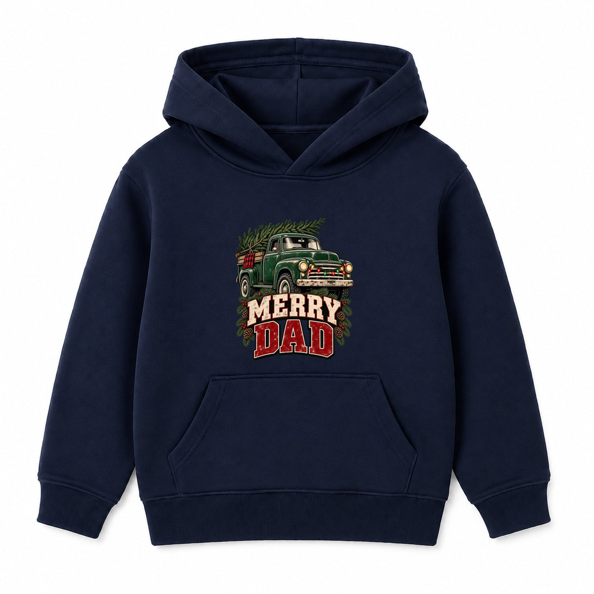 Merry Dad adult Christmas hoodie - Navy