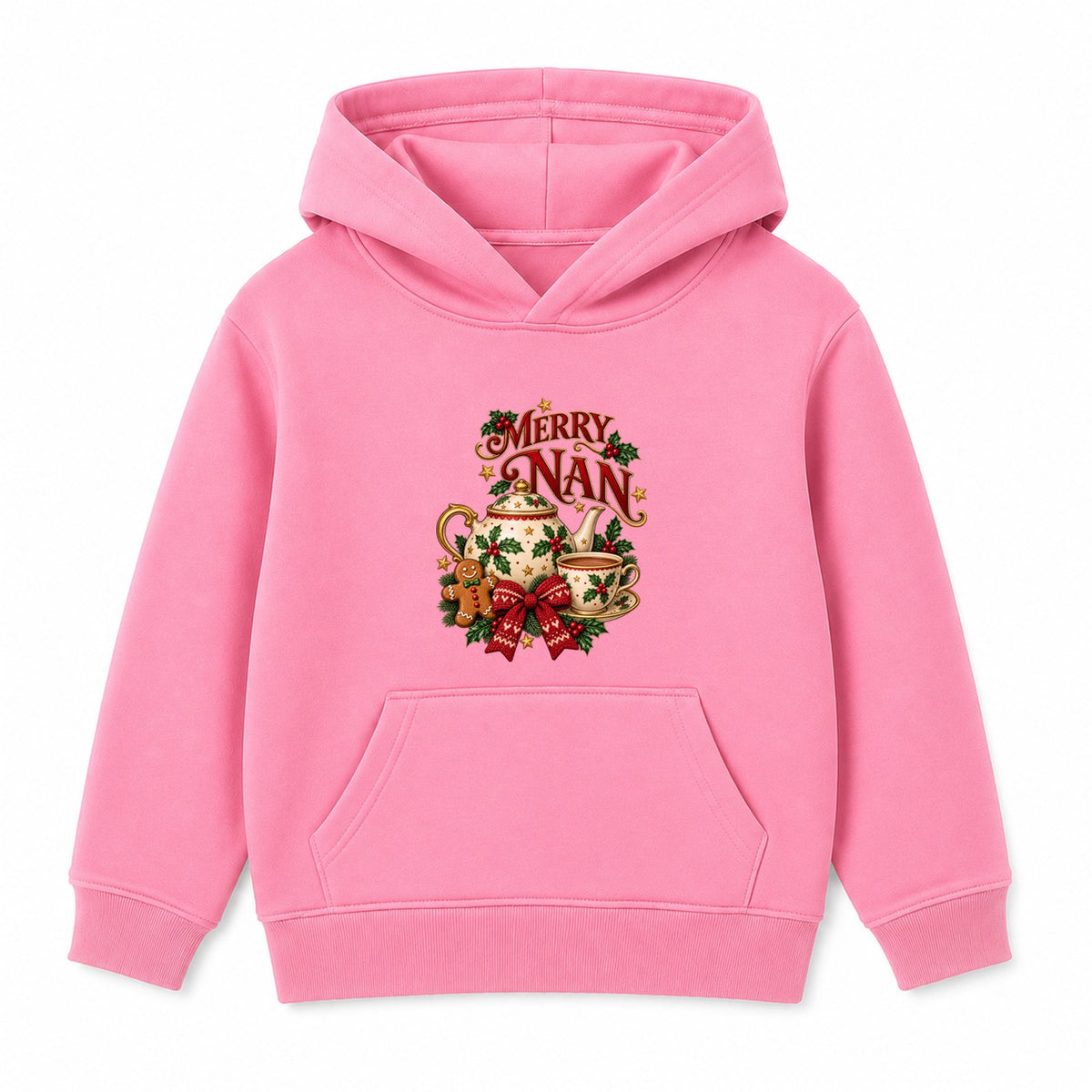 Merry Nan adult Christmas hoodie - Pink