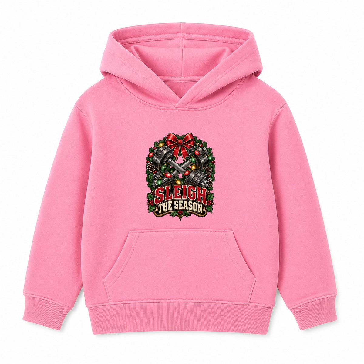 Sleigh The Season adult Christmas hoodie - Pink