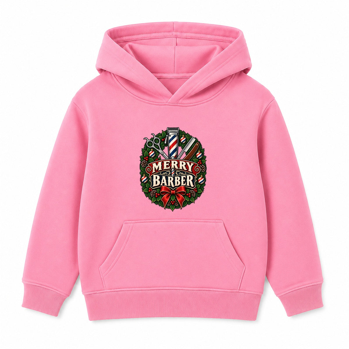 Merry Barber adult Christmas hoodie - Pink