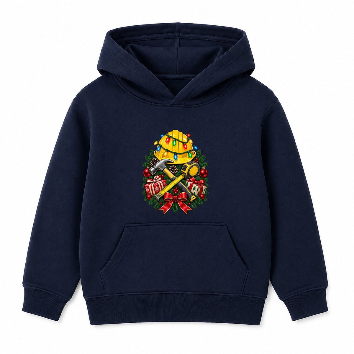 Builder Christmas adult Christmas hoodie - Navy