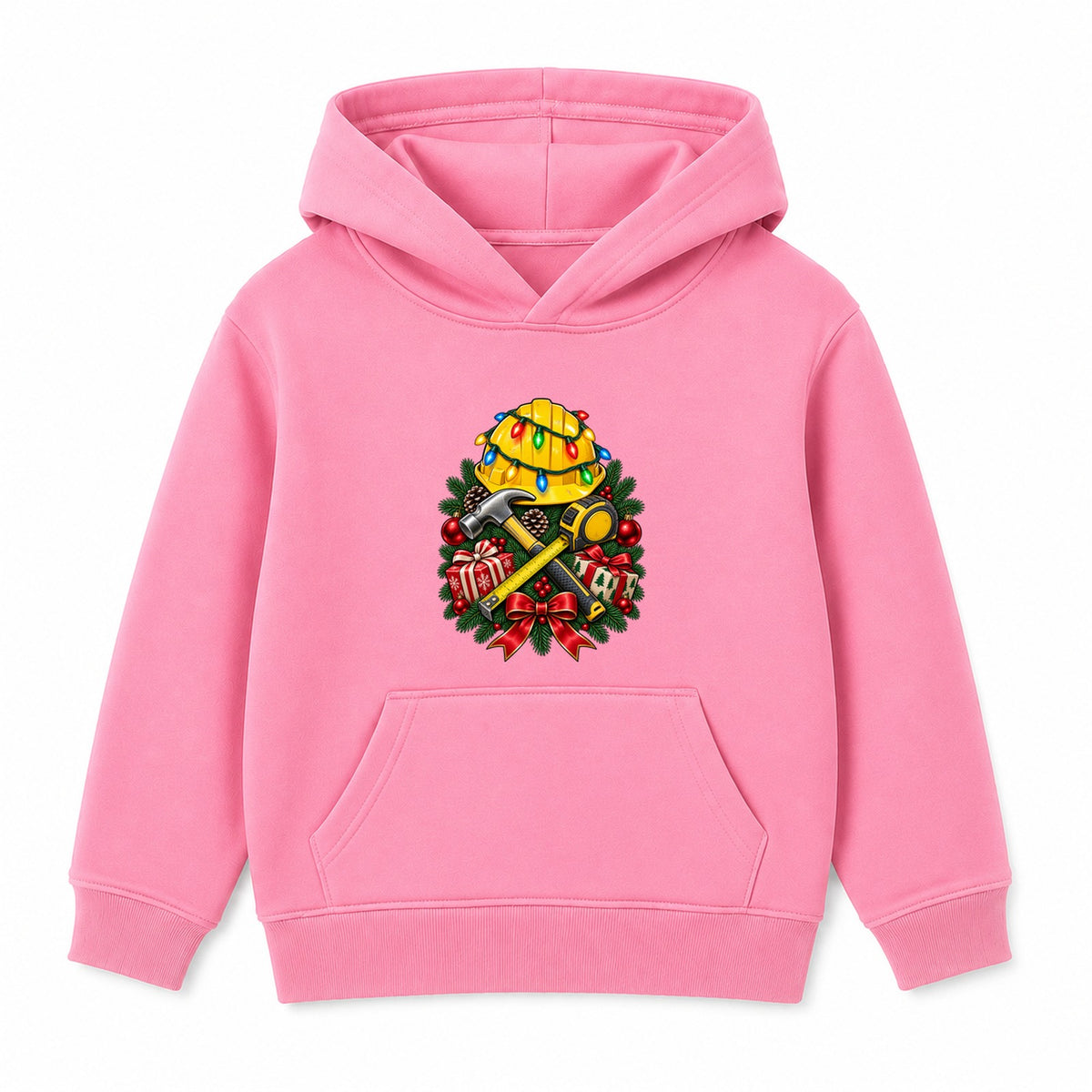 Builder Christmas adult Christmas hoodie - Pink