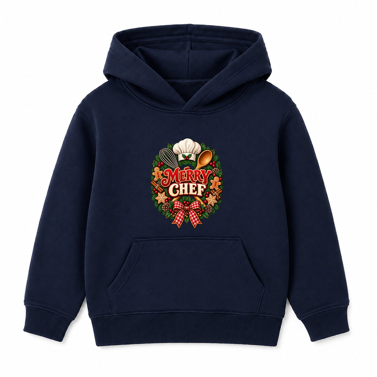Merry Chef adult Christmas hoodie - Navy