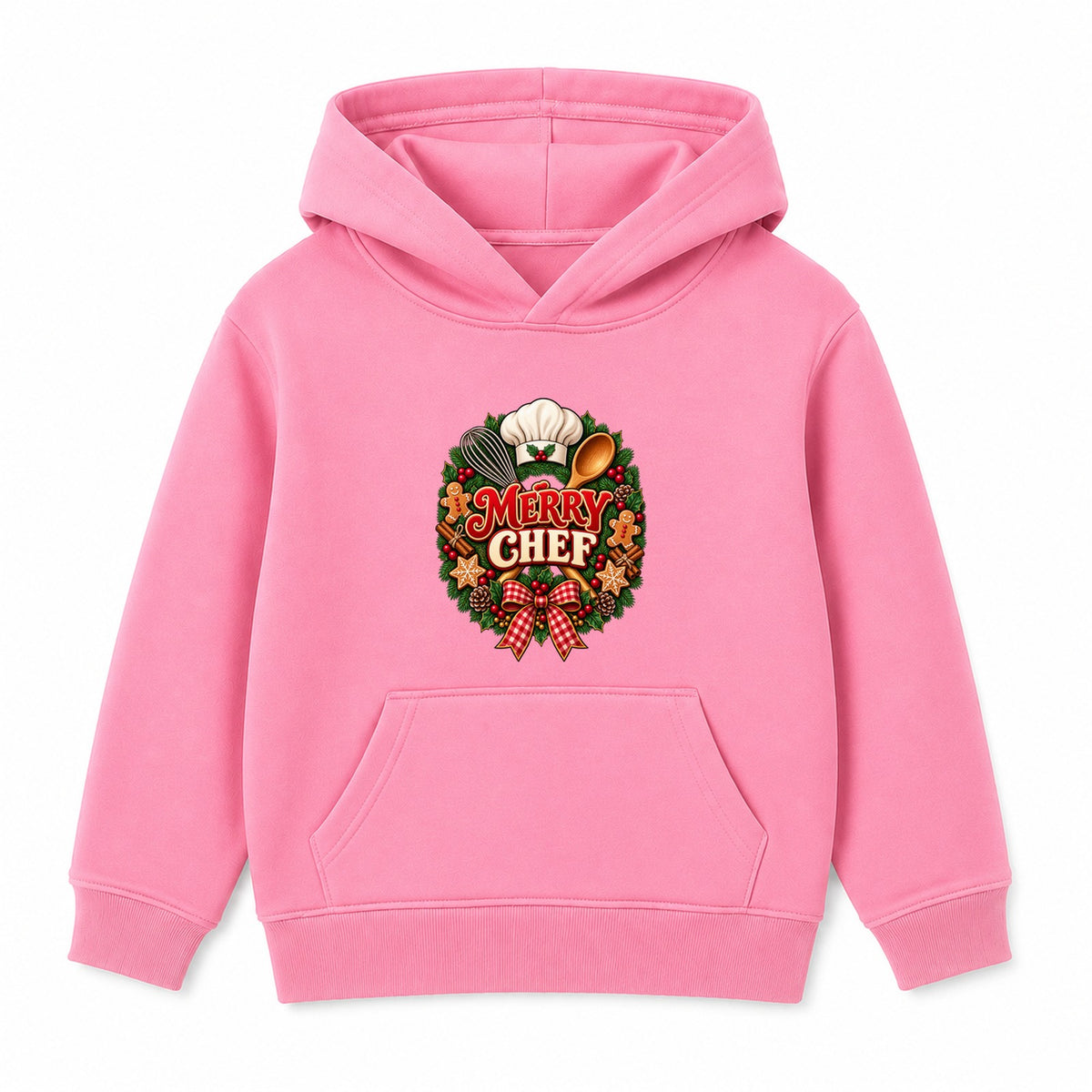 Merry Chef adult Christmas hoodie - Pink