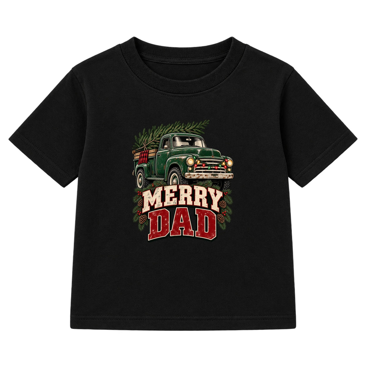 Merry Dad adult Christmas t-shirt - Black