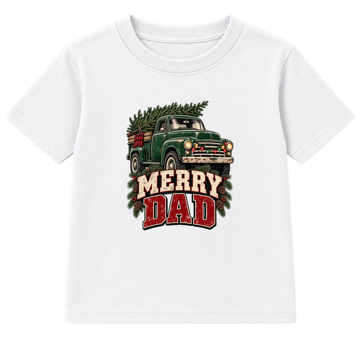 Merry Dad adult Christmas t-shirt - White
