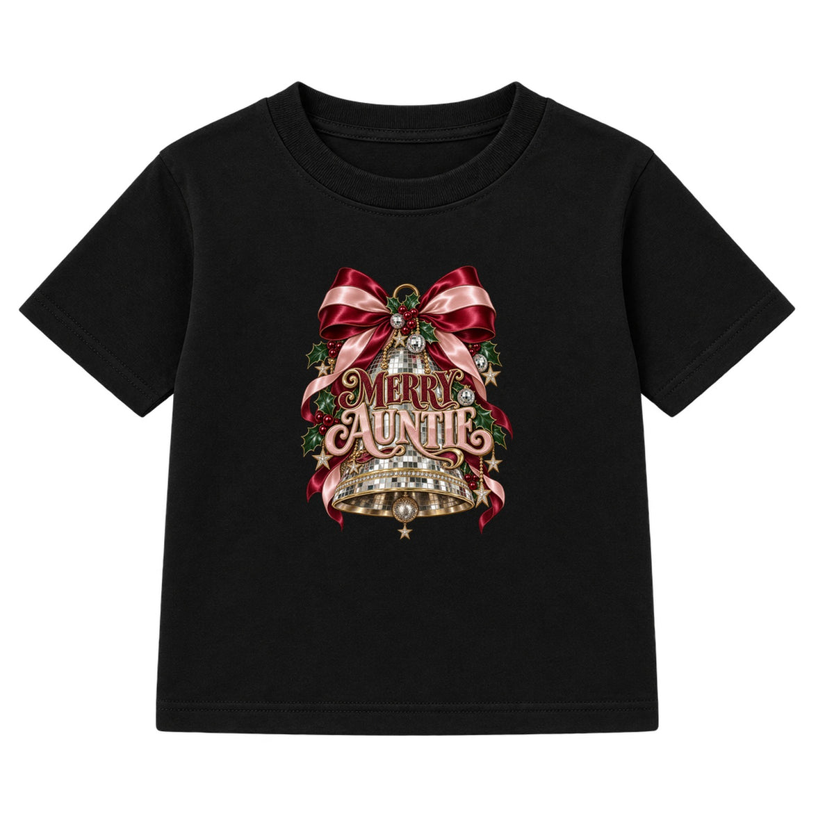 Merry Auntie adult Christmas t-shirt - Black