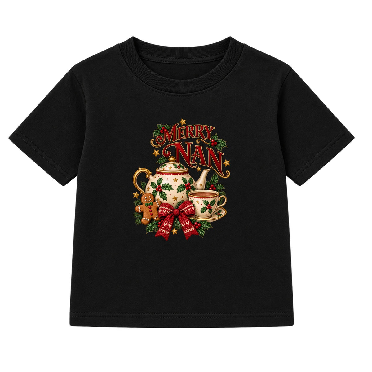 Merry Nan adult Christmas t-shirt - Black