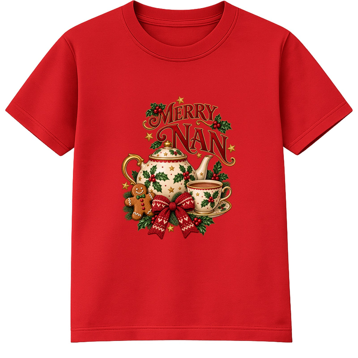 Merry Nan adult Christmas t-shirt - Red
