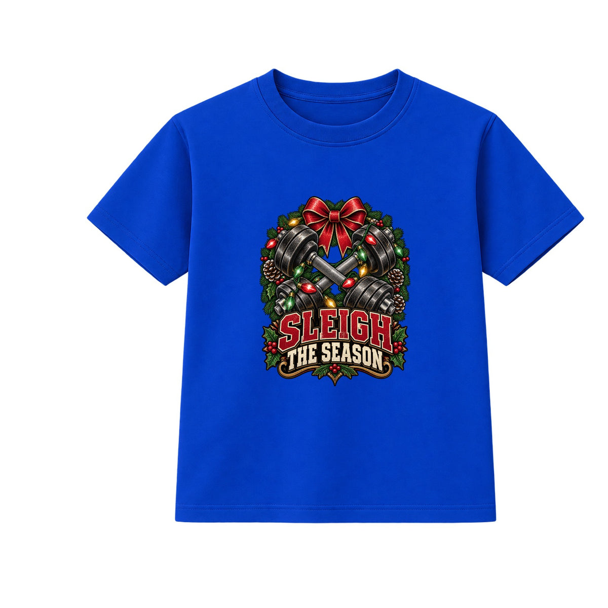Sleigh The Season adult Christmas t-shirt - Blue