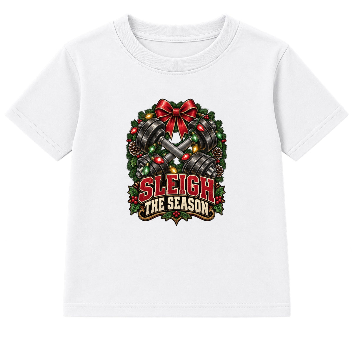Sleigh The Season adult Christmas t-shirt - White