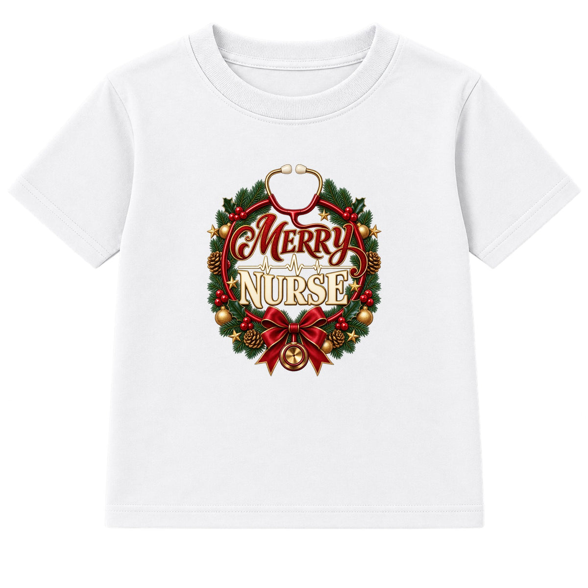 Merry Nurse adult Christmas t-shirt - White