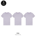 Mens Plain T-Shirts 3 Pack - 100% ringspun cotton 150gsm, Sizes S-2XL - Lilac