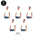Organic Cotton T-Shirts 5 Pack - 100% organic cotton 150gsm, Sizes S-2XL - White