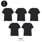 Gildan Softstyle T-Shirts 5 Pack - 100% ringspun cotton 150gsm, Sizes S-2XL - Black