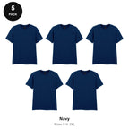Gildan Softstyle T-Shirts 5 Pack - 100% ringspun cotton 150gsm, Sizes S-2XL - Navy