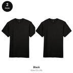 Gildan Hammer 205gsm T-Shirts 2 Pack - 100% ringspun cotton 205gsm, Sizes S-2XL - Black
