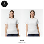 Gildan Hammer 205gsm T-Shirts 2 Pack - 100% ringspun cotton 205gsm, Sizes S-2XL - White