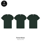 Mens Gym Sports Tech T-Shirts 3 Pack - 100% polyester 140gsm, Sizes S-2XL, Gym & Sports - Forest Green
