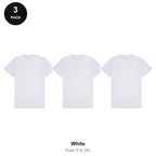 Mens Gym Sports Tech T-Shirts 3 Pack - 100% polyester 140gsm, Sizes S-2XL, Gym & Sports - White