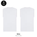 Oversized Extended-Neck T-Shirts 2 Pack - 100% combed cotton 220gsm, Sizes S-2XL - White
