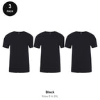 Next Level Cotton T-Shirts 3 Pack - 100% ringspun cotton 145gsm, Sizes S-2XL - Black