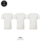 Next Level Cotton T-Shirts 3 Pack - 100% ringspun cotton 145gsm, Sizes S-2XL - White