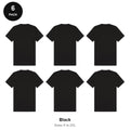 Mens Plain T-Shirts 6 Pack - 100% ringspun cotton 150gsm, Sizes S-2XL - Black