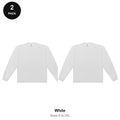 Sweatshirts 2 Pack - 80% cotton / 20% polyester brushed-back fleece 280gsm, Sizes S-2XL - White