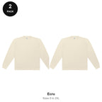 Sweatshirts 2 Pack - 80% cotton / 20% polyester brushed-back fleece 280gsm, Sizes S-2XL - Ecru