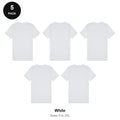 Mens White T-Shirts 5 Pack - 100% ringspun cotton 150gsm, Sizes S-2XL - White