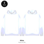 Oversized Hoodies 2 Pack - 80% cotton / 20% polyester brushed-back fleece 280gsm, Sizes S-2XL - White