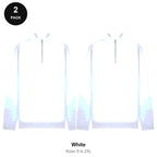 Quarter-Zip Sweatshirts 2 Pack - 80% cotton / 20% polyester brushed-back fleece 280gsm, Sizes S-2XL - White