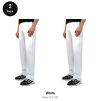 Relaxed Fit Joggers 2 Pack - 80% cotton / 20% polyester brushed-back fleece 280gsm, Sizes S-2XL - White