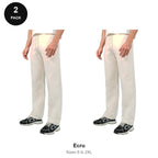 Relaxed Fit Joggers 2 Pack - 80% cotton / 20% polyester brushed-back fleece 280gsm, Sizes S-2XL - Ecru