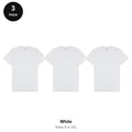 Mens Premium 180gsm T-Shirts 3 Pack - 100% ringspun cotton 180gsm, Sizes S-2XL - White