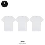 Mens Premium 180gsm T-Shirts 3 Pack - 100% ringspun cotton 180gsm, Sizes S-2XL - White