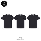 Mens Premium 180gsm T-Shirts 3 Pack - 100% ringspun cotton 180gsm, Sizes S-2XL - Navy