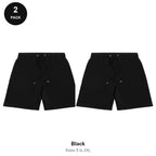 Sweat Shorts 2 Pack - 80% cotton / 20% polyester brushed-back fleece 280gsm, Sizes S-2XL - Black