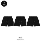 Sweat Shorts 3 Pack - 80% cotton / 20% polyester brushed-back fleece 280gsm, Sizes S-2XL - Black