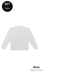 Sweatshirt + Joggers Set - 80% cotton / 20% polyester brushed-back fleece 280gsm, Sizes S-2XL - White