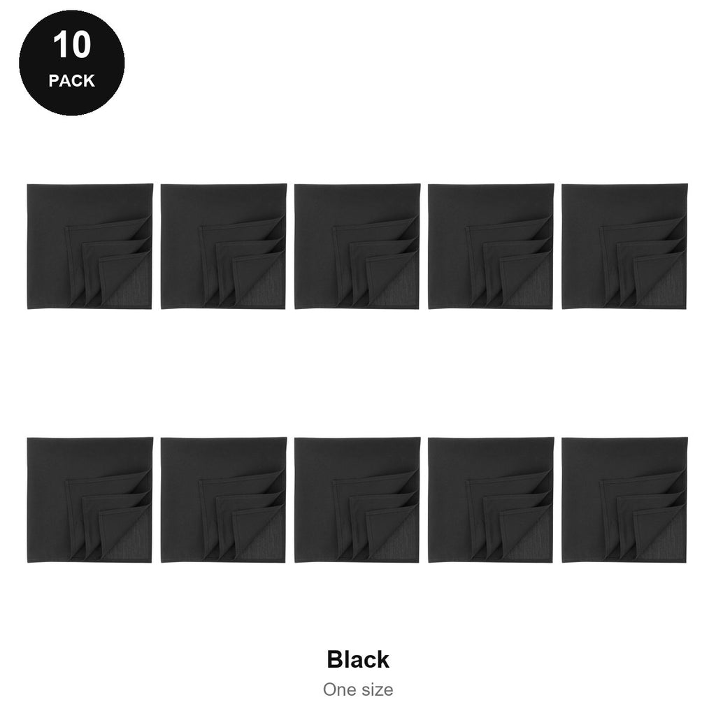 Bandanas 10 Pack - 100% recycled polyester, One Size - Black