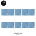 Bandanas 10 Pack - 100% recycled polyester, One Size - Columbia Blue