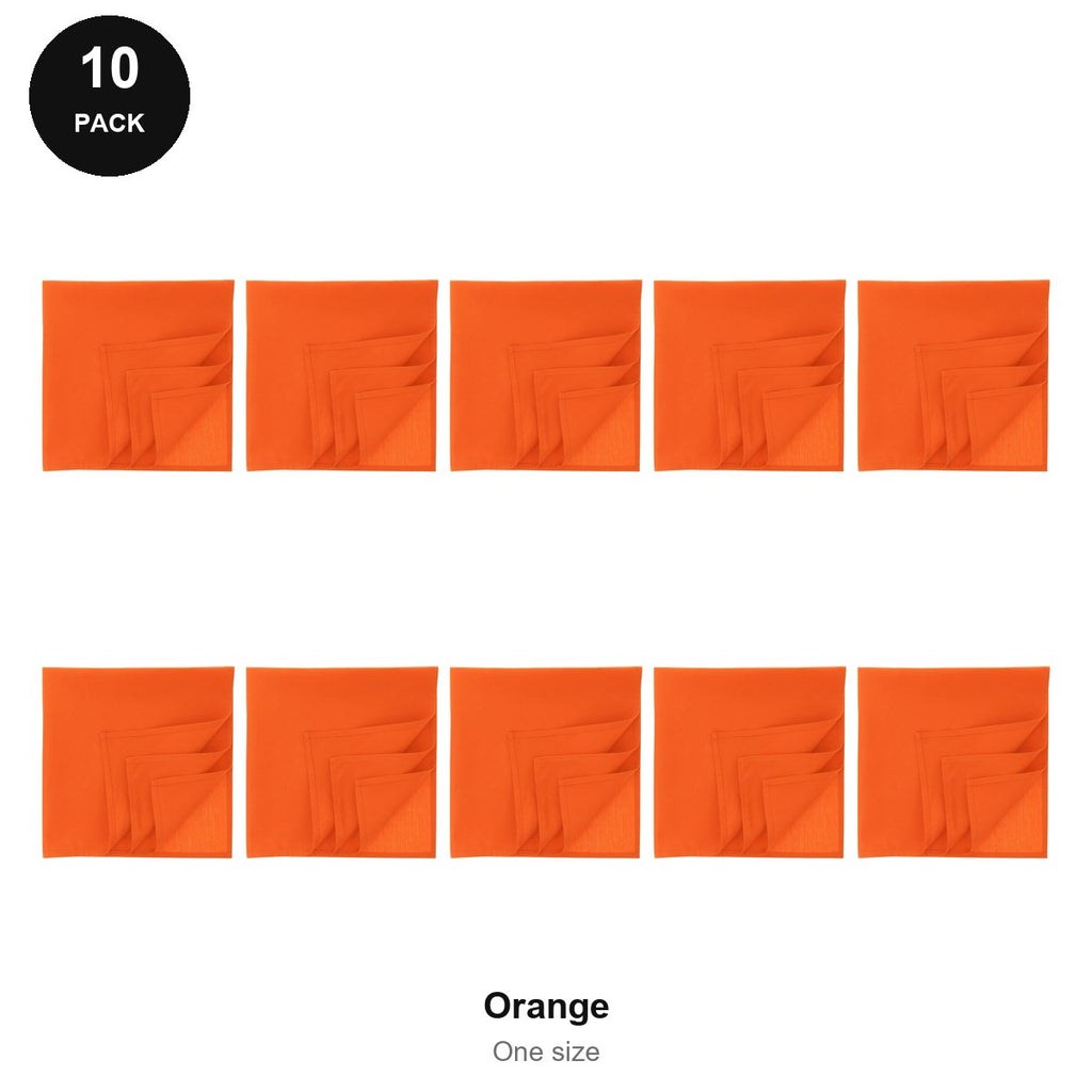 Bandanas 10 Pack - 100% recycled polyester, One Size - Orange