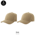 Sandwich Peak Caps 2 Pack - Cotton twill, One Size - Khaki
