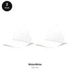 Sandwich Peak Caps 2 Pack - Cotton twill, One Size - White/White